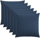 vidaXL Kussensloop Blauw Katoensatijn 60 x 60 cm (6 stuks)