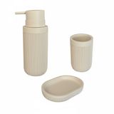 Merkloos Relaxdays Badkamer set - 3-delig - beige