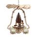 Dekohelden24 Houten Plafondpiramide Hangpiramide Bosarbeider incl. Draailager ca. 28 cm