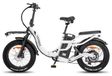 F20 X-MAX Vélo de montagne électrique pliable - Roues de 50,8 cm - Batterie lithium amovible 48V/30Ah - Autonomie de plus de 60 km - Freins à disque hydrauliques - Pneus Fatbike - Blanc