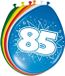 Folat Bv 85 jaar verjaardag leeftijd ballonnen - 16x stuks - mix kleuren