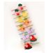 Flamenco Mystique Ecarla 10 matte elastiekjes voor krullend haar, met een motief van fruit en groenten, diameter 3 cm