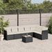 Prolenta Maison Exclusive - Tuinset voor de tuin, 8-delig, met kussens, zwart, van polyrotan