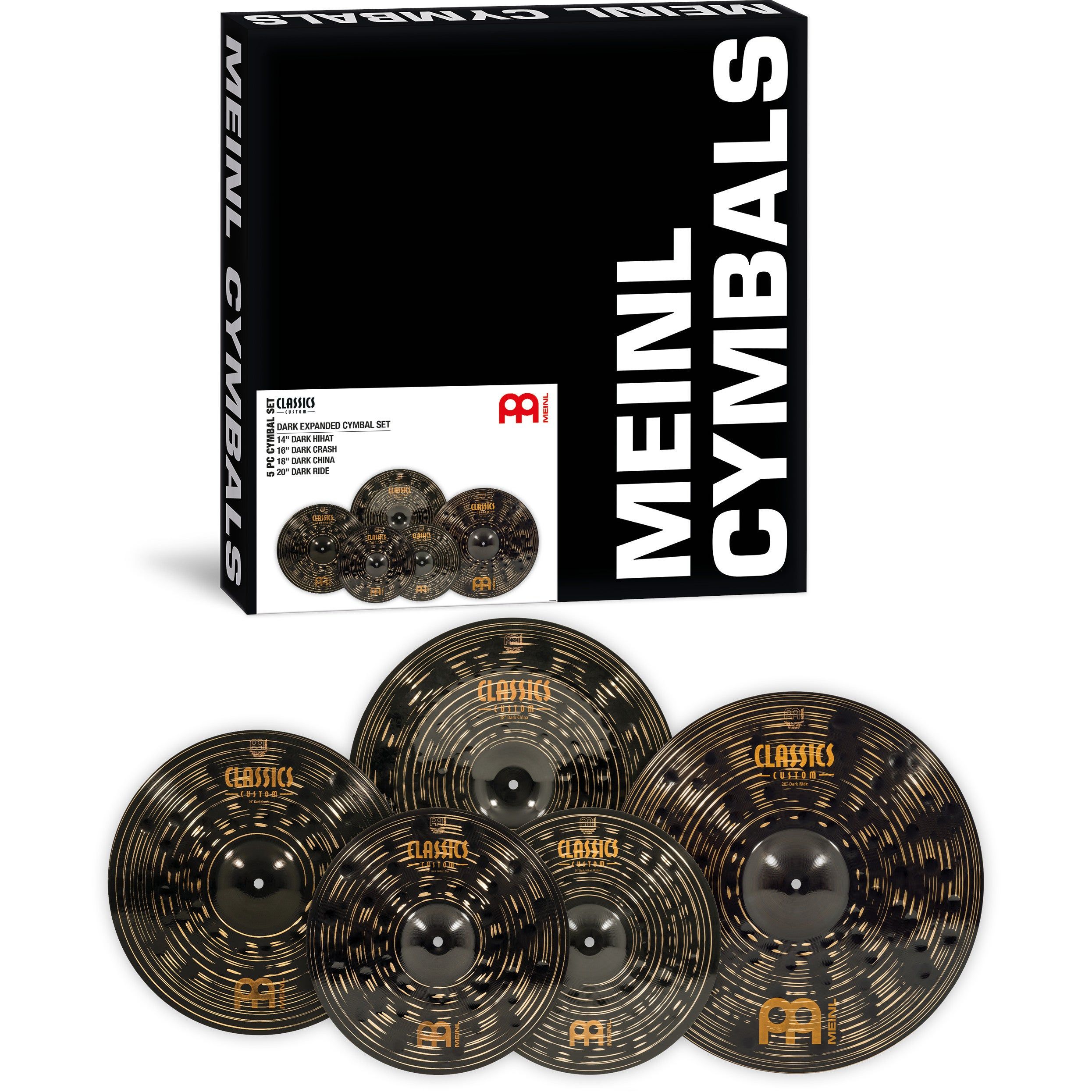 Meinl Classics Custom Dark Expanded Cymbal Set - 14/16/18/20 inch