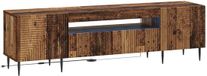 vidaXL LED tv-meubel HAARLEM 153 x 35 x 43 cm Oud hout Bewerkt hout