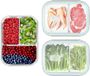 Lock & Lock Boîtes de préparation de repas en verre - 2 et 3 compartiments - 6 pièces