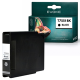 Evoke Compatible Ink for Epson T7551 T-7551 T755Xlbk T-755Xlbk Black Workforcepro Wf-8010 Wf-8090Dw Wf-8090Dtwc