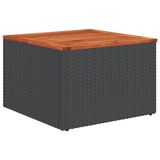 vidaXL 9-delige Loungeset met Kussens, Poly Rattan, Zwart