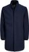 JACK & JONES JJEMELTON WOOL BLEND COAT AW26 Hommes Manteau matelassé L Bleu foncé Chevrons