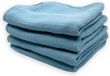 Smikkels – spuugdoekjes / monddoekjes baby – set van 4 – bio katoen (hydrofiel + badstof) – blauw