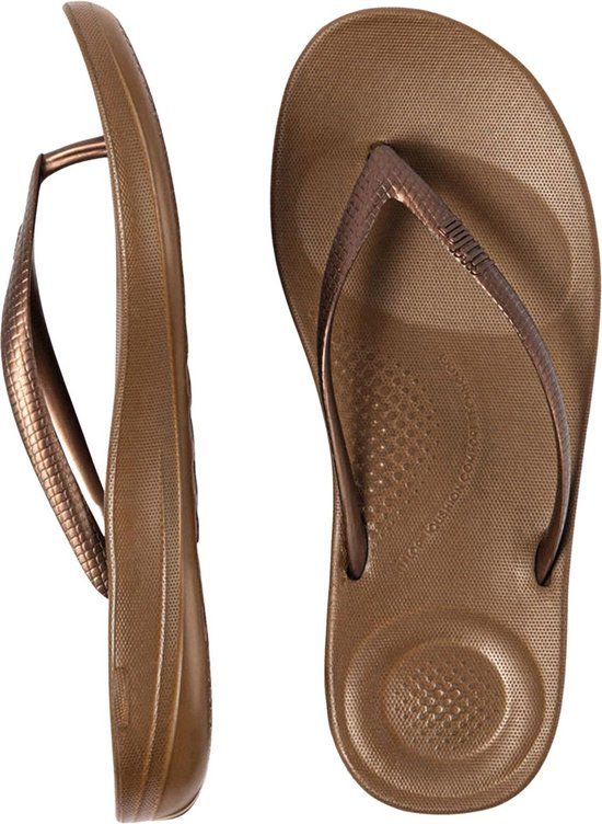FitFlop Iqushion Ergonomic Flip-Flops TPU Dames Slippers - Bronze