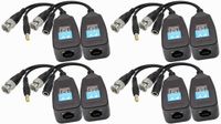 Merkloos Video Balun Set - Signaal Zendertjes - Bewakingscamera Beeld - HD Signaal Over UTP - 4 Paren - Zwart