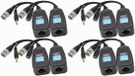 Merkloos Video Balun Set - Signaal Zendertjes - Bewakingscamera Beeld - HD Signaal Over UTP - 4 Paren - Zwart