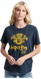 Superdry Vintage Pride & Craft T-shirt Blauw S Vrouw