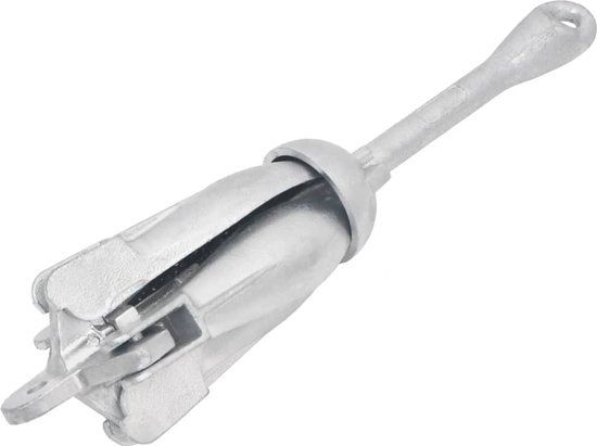 vidaXL Anker inklapbaar 8 kg thermisch verzinkt gietijzer zilver