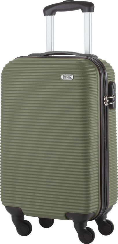 TravelZ Horizon Handbagage Koffer - 54cm Groen - Hardcase Trolley - 35L - Cijferslot