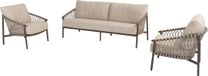 4 Seasons Outdoor Allora stoel bank loungeset 3 delig terre