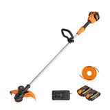WORX Accu-grastrimmer WG183E met 2x 2 Ah accu's en dubbele oplader