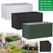 UISEBRT Bac à plantes sur pied en métal, 180x90x58 cm - 975 litres. Jardinière rectangulaire en acier galvanisé, adaptée aux légumes, herbes, fleurs et fruits, de couleur noire