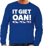 Bellatio Decorations Shoppartners Bv Blauwe trui / sweater Friesland vlag - It Giet Oan - heren - Fryslan - elfstedentocht XXL