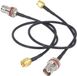 BOOBRIE SMA Antenneadapter Kabel - SMA Mannelijk naar BNC Vrouwelijke - RG174 Pigtail RF Coaxiale Connector Koord 30CM