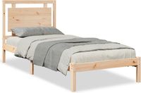 vidaXL Bedframe extra lang zonder matras massief hout 100x210 cm
