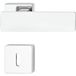 Häfele Garniture de poignée de porte LDH 3225 poignée de porte classe 3 chrome poli, WC - salle de bains