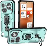 MobyDefend Hoesje - Geschikt voor Nothing Phone (4a) Pro - Dubbelgelaagde Pantsercase Met Standaard - Turquoise
