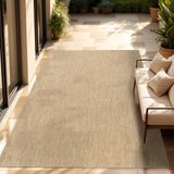 Paco Home In-& Outdoor Balkon Terras Keukenvloerkleed Eenkleurig Gemêleerd Patroon 200 cm Quadrat