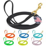 Viper Biothane Working Tracking Lead Leash Lange Lijn voor Honden, Zwart 2 Kleuren, 6 Maten