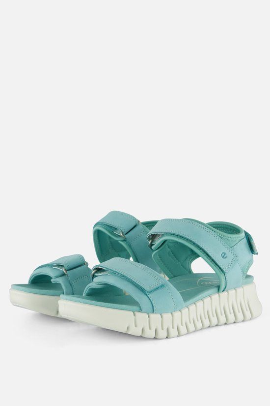 Ecco Gruuv Sandalen blauw Leer - Dames - Maat 39