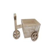 FGF IMPORT EXPORT Plantenhouder van natuurlijk hout fiets 25 x 14 x 19, zoals afgebeeld