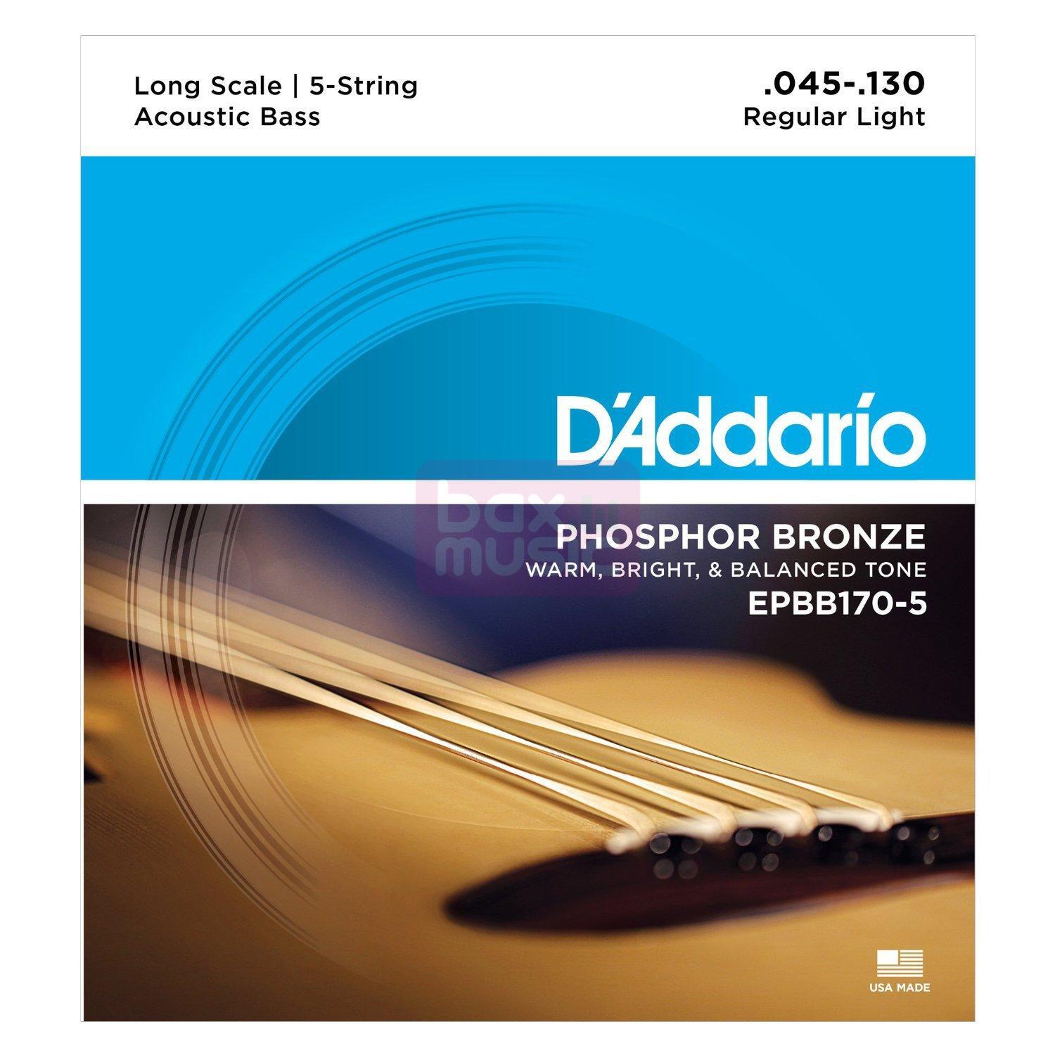 D'ADDARIO EPBB170-5 snaren voor 5-snarige akoestische basgitaar