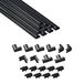 D-Line 20x10 mm kabelgoot 4 m multipack, halfrond profiel, zelfklevende kabelafdekking, overschilderbaar kabelbeheer - Zwart