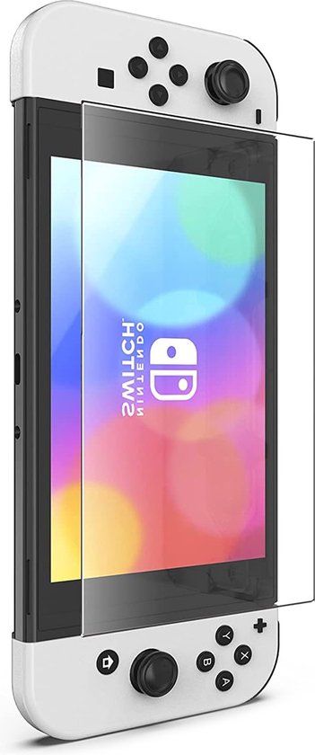 JVS Products Screenprotector voor Nintendo Switch OLED - Tempered Glass - 1 stuk - Transparant