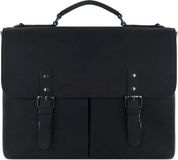 Bugatti Luca Aktetas met laptopvak, Leer, Zwart, 17 inch