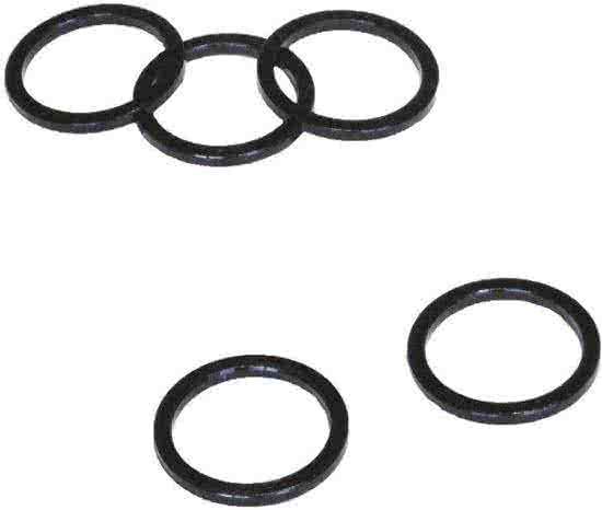 VWP Balhoofdring Spacer 1 1/8 Inch X 10 Mm Alum. Zwart 5 Stuks