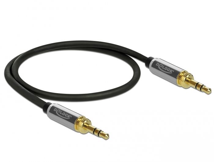 DeLOCK 85784 - Audio kabel - 0,5 m - Zwart, Grijs