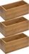 5five Opbergbox - 3x - Bamboe Hout - Bruin - 23 x 9.5 cm