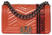 Sac à main pour femme, matière caoutchouc, fermeture magnétique, anse chaîne réglable, dimensions 25x15 cm