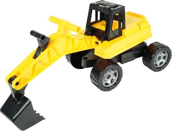 Lena GIGA TRUCKS Graafmachine Pro Zwart / Geel 70cm