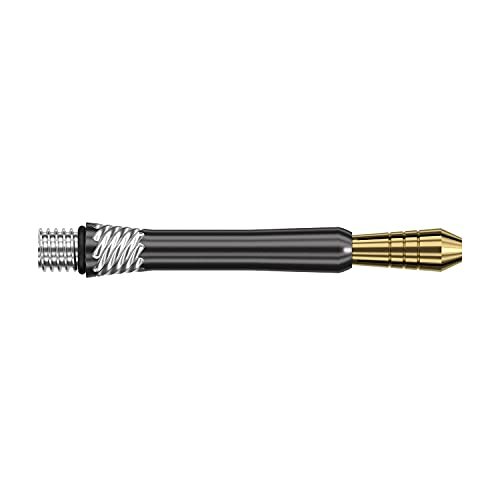 Target Darts Unisex's Heli Ti Darts Schacht, Zwart, Goud en Zilver, Kort