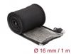 Delock Gaine tressée de blindage EMI avec fermeture éclair résistant à la chaleur 1 m x 16 mm noir
