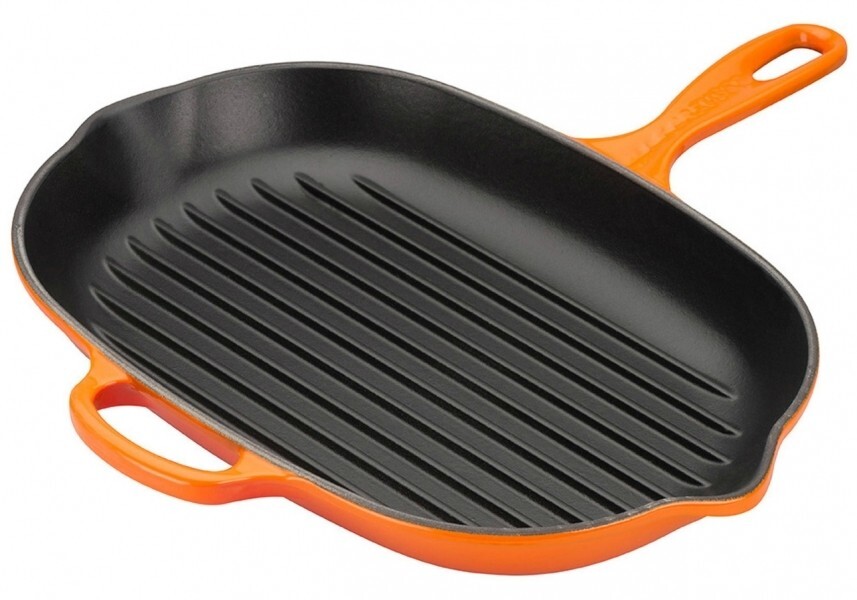 Le Creuset skillet grill ovaal ø 32 cm gietijzer vulcanique