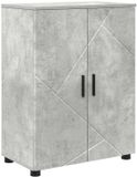 vidaXL Badkamerkast Beton Grijs 60 x 35 x 80 cm Bewerkt Hout, Metaal
