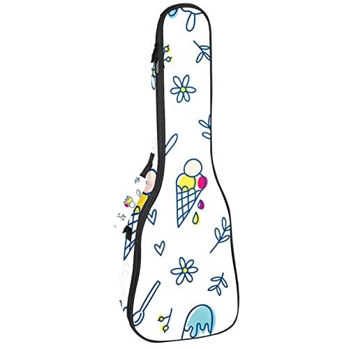 Mersov Tenor Ukulele Gigbag Waterdichte Ukelele Case Gewatteerde Rugzak, Geweldig voor Sopraan Concert (21/23/24") Ijs Sweety Lepel Schattig