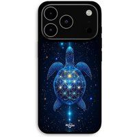 Maniacase Coque Pour iPhone 17 Pro Tortue cosmique sacrée fleur de vie