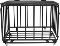 Softee Iron PU Mand Met Wielen Zwart 70x80x90 cm