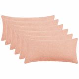 vidaXL Taie d'oreiller 6 pièces Rose 40 x 70 cm Satin de coton