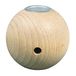 Rayher Kandelaar houten bal, 7 cm ø, ruw houten bal natuur, met metalen kandelaar, kleine kaarsenhouder, rond, beukenhout, met boring, 1 stuk, 63057505